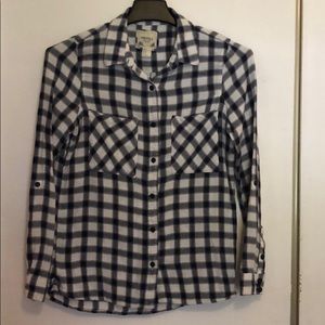 Forever 21 Medium Blue & White Checked flannel